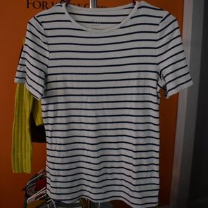 Women's Size Small Cozy Basic Striped T-Shirt by A New Day
